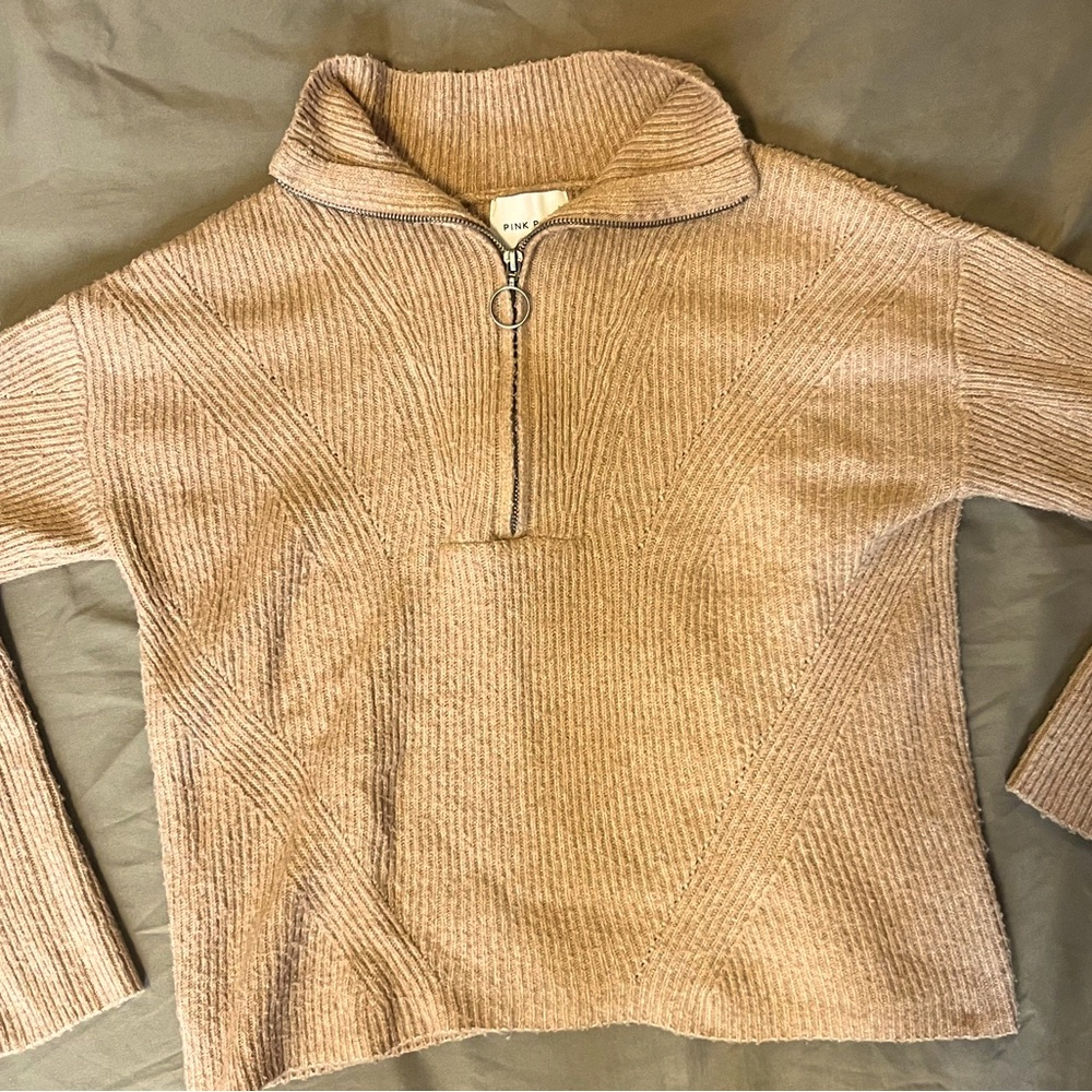 ran half-zip up sweater